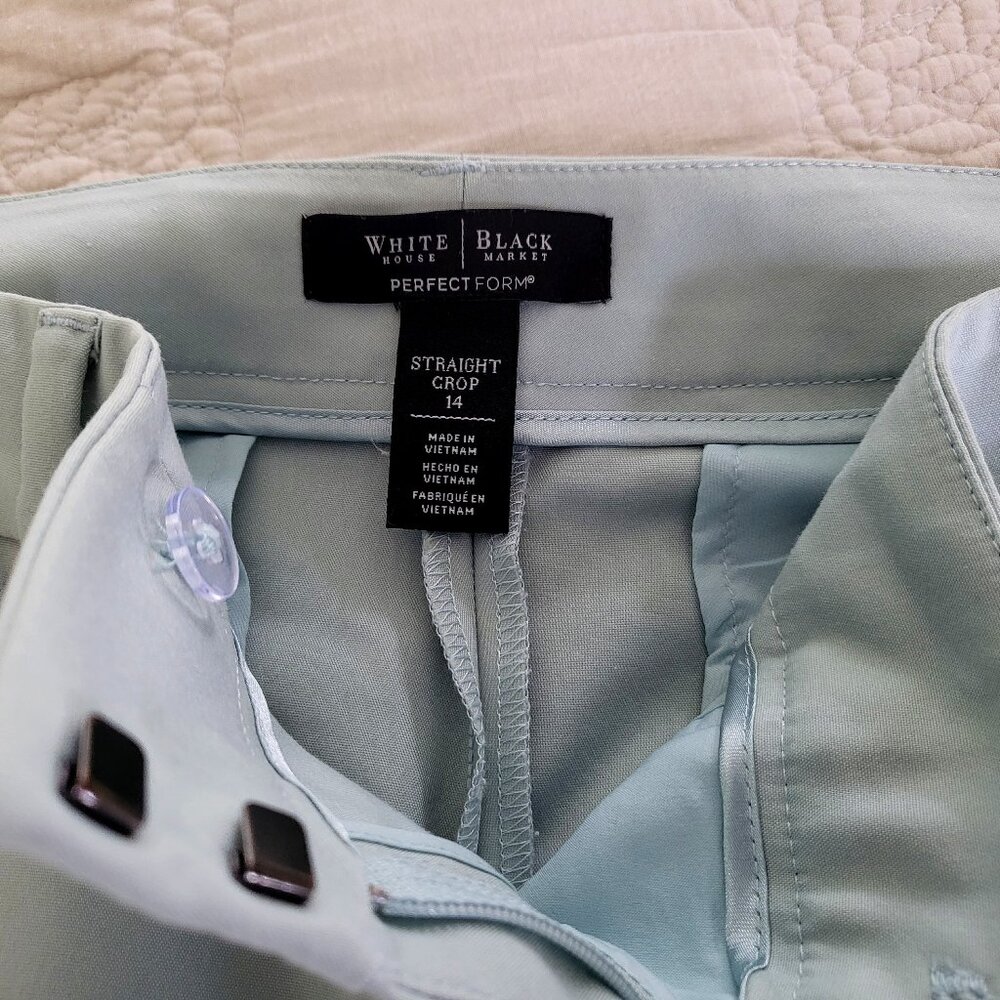WHBM Perfect Form Straight Crop, size 14 in light green